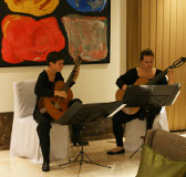 Guitar duo at the Ritz Carlton Hotel
